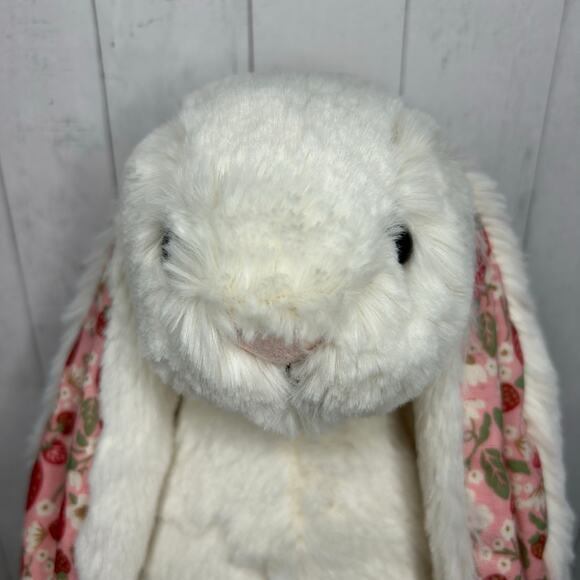 Jellycat Blossom Cream Bunny Berry Bunny FAST SHIP NEW Jellycat Bunny Medium - Picture 7 of 8
